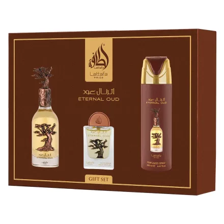 Lattafa Pride Eternal Oud Gift Set Eau Parfum Unissex 3