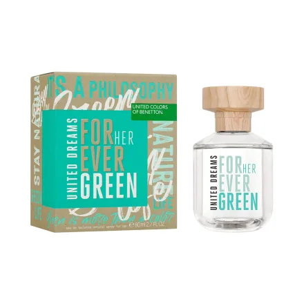 Benetton Perfume United Dreams Forever Green Her Eau Toilette 80ml