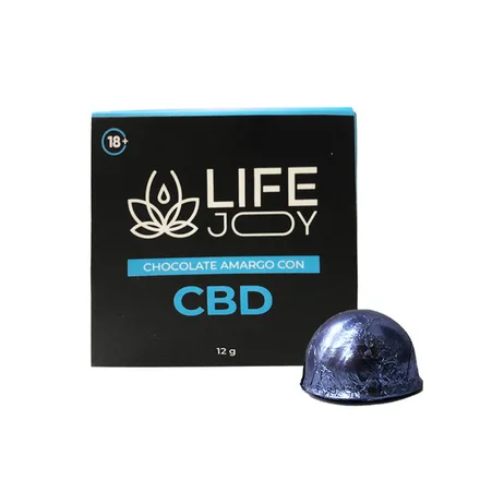 Chocolate Life Joy Cbd Efecto Relajante 70 Cacao Con Relleno Pastas Avellanas 12g