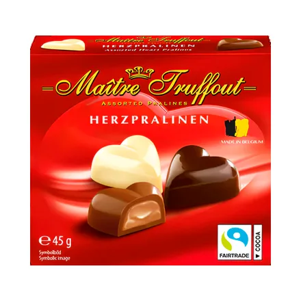 Chocolate Maitre Truffout Heart 45 Gr