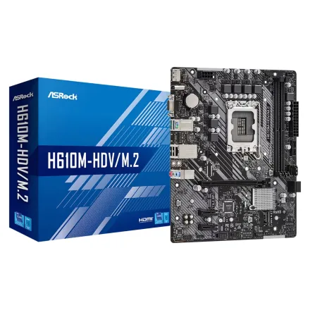 Placa Mae Asrock Hdv 2 Ddr 4 Socket Chipset H610 Atx