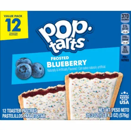 Pop Tarts Snack Dulce Frosted Blueberry 576g
