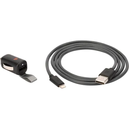 Carregador Veicular Griffin GC39940 USB + Cabo Lightning – Preto