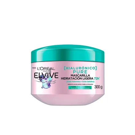 Elvive Pure Hidra Hialuronico Tratamento Masc 300ml