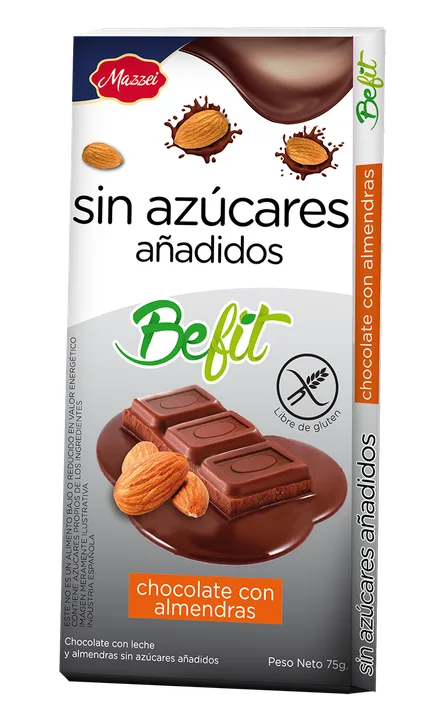 Chocolate Mazzei Con Almendras Sin Gluten 75GR