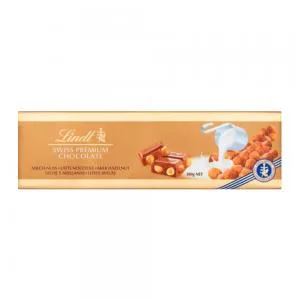 Barra Chocolate Lindt Ao Leite Avelas 300g