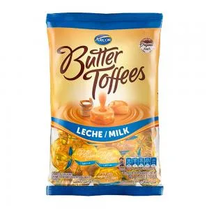 Bala Arcor Butter Toffees Leite Pacote 825g