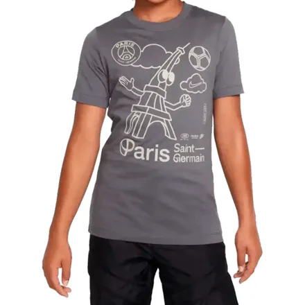Camiseta Nike Infantil Masculino Paris Saint Germain Air S Cinza – FN2466068
