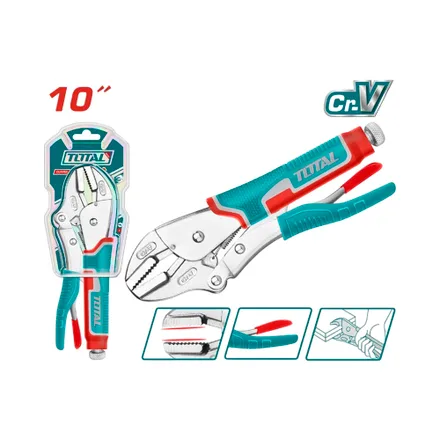 Alicate De Presión Mandíbula Curva Total Tht191005 25 Cm