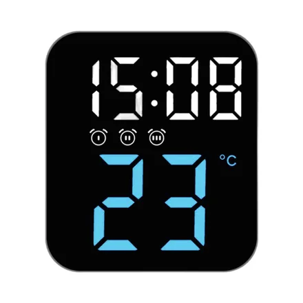 Reloj Digital De Mesa Satellite Ac T6823 Led Azul