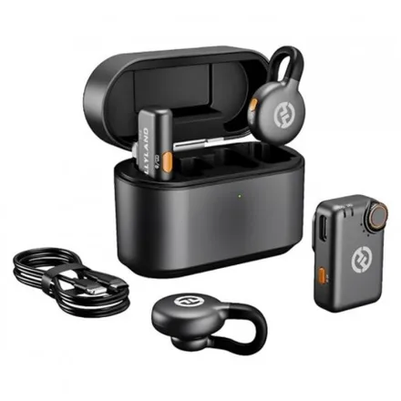 Microfone Lapela Hollyland Lark M2S Mini Combo 2TX Plus 2RX