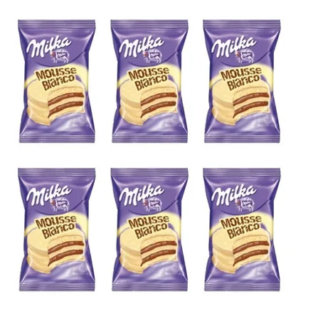 Alfajores Milka Mousse X3 Caja Con 6