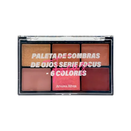 Paleta Sombras Ayvanna Serie Focus 6 Colores 01 Raspberry Gr