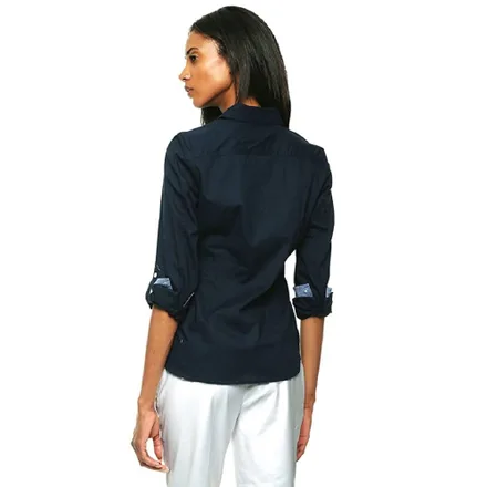 Camisa Tommy Hilfiger Feminina 410 Escuro