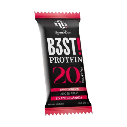 Barra Proteina Bars B3ST Protein Frutos Rojos 60g