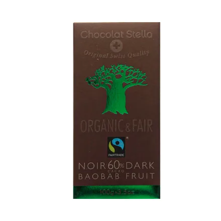 Chocolate Stella Baobab Organic Fair Noir 60 Cacao 100 Gr