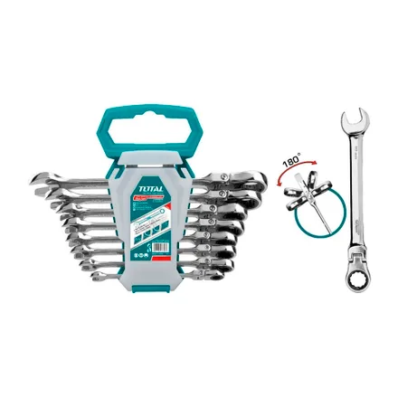 Juego Llaves Total Combinadas Flexibles 8 Piezas
