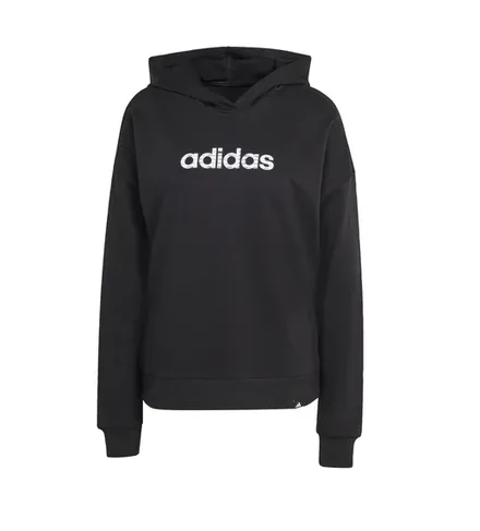 ADIDAS SUDADERA FEM W LIN FT HD VL KD9541 (M) NEGRO