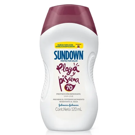 Protetor Solar Sundown Praia Piscina Fps 70 Plus 120ml