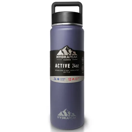 Garrafa Termica Hydrapeak Hp Wide 24 Plum Azul Roxo 709ml