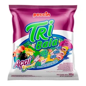 Bala Mastigavel Peccin Tribala Acai 500g