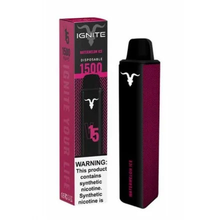 Vape Descartavel Ignite V15 1500 Puff 5 Nicotina Watermelon