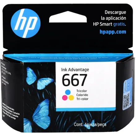 Cartucho Tinta Hp 667 Impressoras Colorido