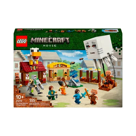 Juguete Construccion Lego Minecraft Movie Ghast Balloon Village Attack 555 Piezas