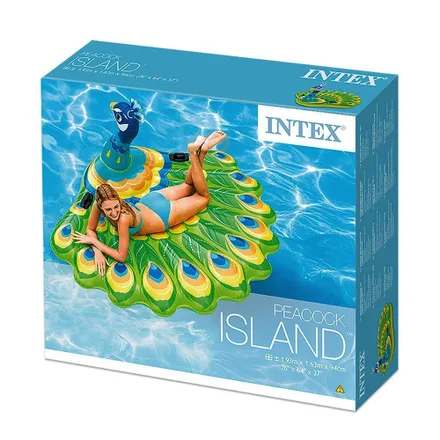 Colchoneta Intex 57250 Pavo Real 1.93 X1.63 M.