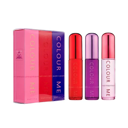 Kit Perfume Colour Me Red Purple Pink Edp 3x50 Ml
