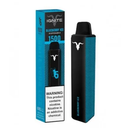 Vape Descartavel Ignite V15 1500 Puff 5 Nicotina Blueberry