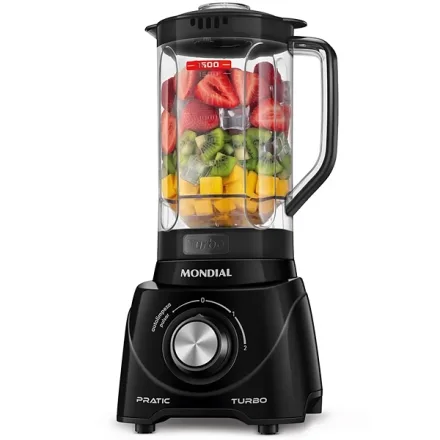 Liquidificador Mondial Patric Turbo 98 550 Watts Litros 2 Velocidades Pulsar 50
