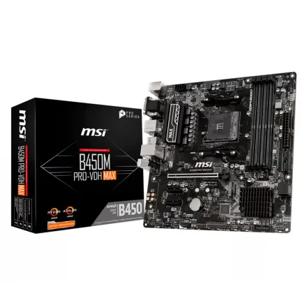 Placa Mae Msi Pro Vdh Max Oc Ddr 4 Socket AM4 Chipset B450 Atx