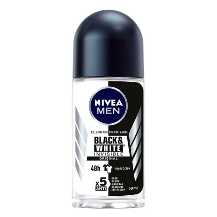 Nivea Desodorante Rool On Black White Invisible 50ml