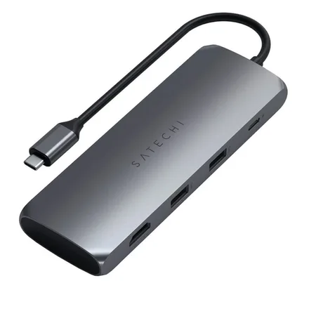 Hub USB-C Satechi Hybrid W/SSD Enclosure ST-UCHSEM con USB-C - Space Gray