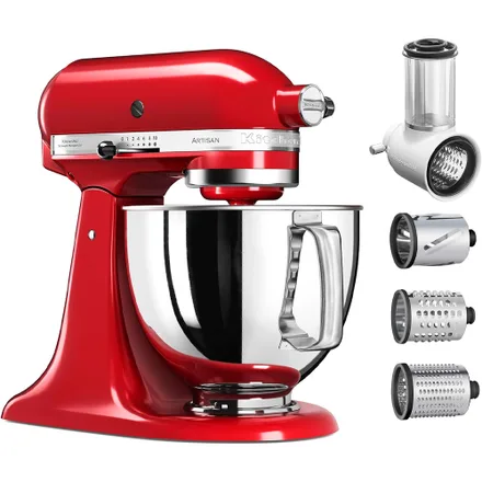 Batedeira KitchenAid KSM150FBER + Combo KSMVSA 110V – Vermelho Imperial