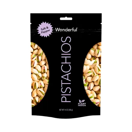 Pistacho Wonderful Salt Pepper 396 Gr