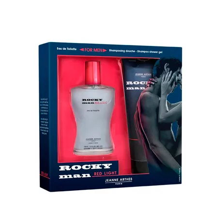 Jeanne Arthes Rocky Man Red Light Eau Toilette Shower Gel 100ml