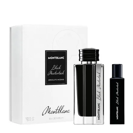 Mont Blanc Black Meisterstuck Absolute Inciense Eau Parfum Plus 125ml 15ml