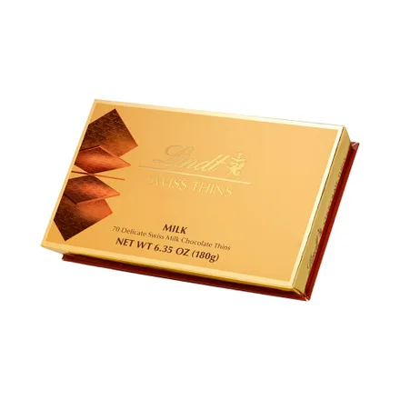 Chocolate Lindt Swiss Thins Milk 180 Gr
