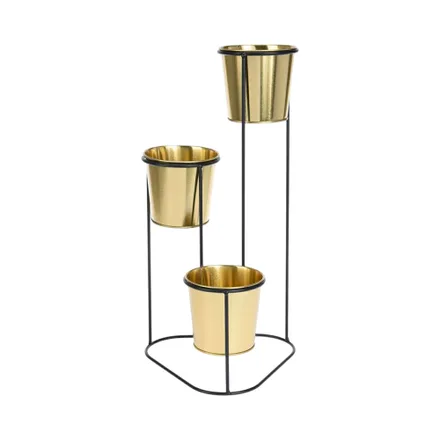 Maceta De Metal Kpm 020979 46 Cm Dorado