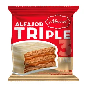 Alfajor Mazzei Recheado Doce Leite Cobertura Chocolate 65g