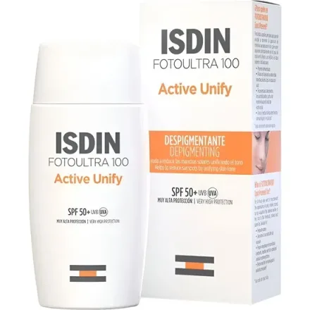 Protetor Solar Facial Isdin Fotoultra 100 Active Unify Despigmentante Fps 50 Plus 50ml