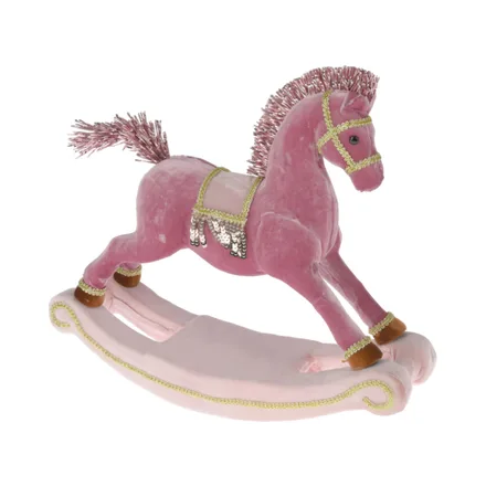 Caballo Decorativo Kpm 017185 35 Cm Rosa Surtido