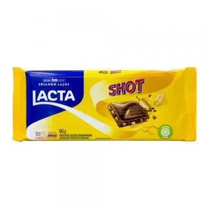 Barra Chocolate Lacta Shot Amendoim 90g