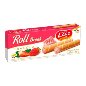 Canudinho Wafer Crocante Gastone Lago Morango 80g