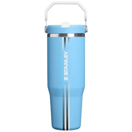 Garrafa Termico Stanley Iceflow Flip Straw Tumbler Team Light Blue White 887ml