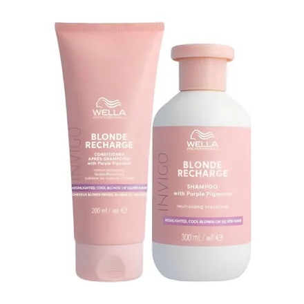 Wella Invigo Blonde Recharge Shampoo Plus Acondicionador 200ml 300ml