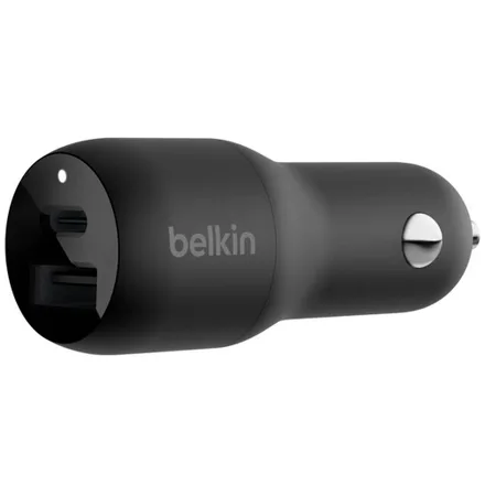 Carregador de Carro Belkin 37W USB-C 25W+ USB-A 12W – Preto CCB004BTBK