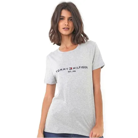 Camiseta Tommy Hilfiger Feminina Pyt 00 Xl Light Heathe